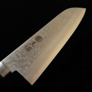 MIURA Sairyu Santoku, VG10, Polished Finish with Black Western-Style Handle (165mm)