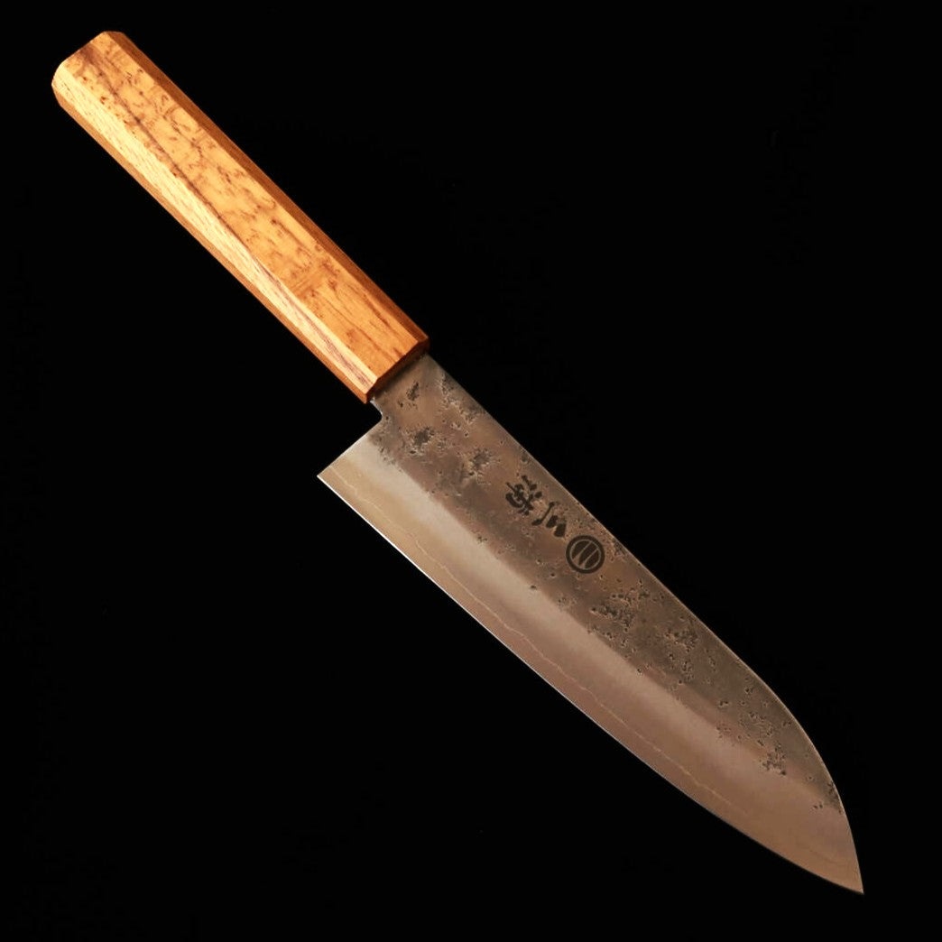 MIURA Miura Santoku acier Gin3 poli, manche octogonal en chêne (165 mm)