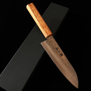 MIURA Miura Santoku acier Gin3 poli, manche octogonal en chêne (165 mm)