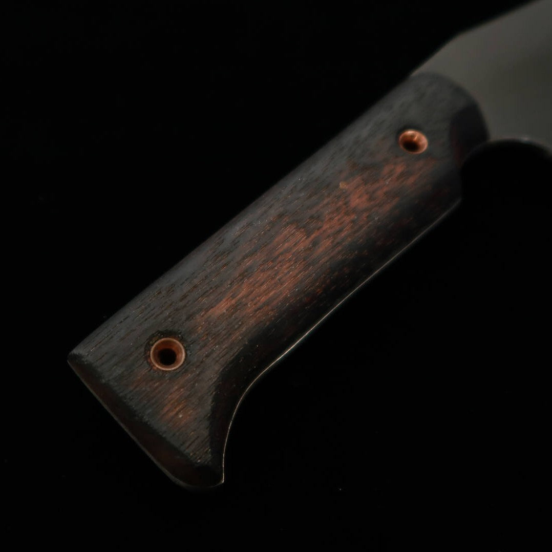 ZERO Kaji Black Cat II 80crv2 manche en bois naturel avec étui Kydex (110 mm)