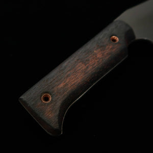 ZERO Kaji Black Cat II 80crv2 manche en bois naturel avec étui Kydex (110 mm)