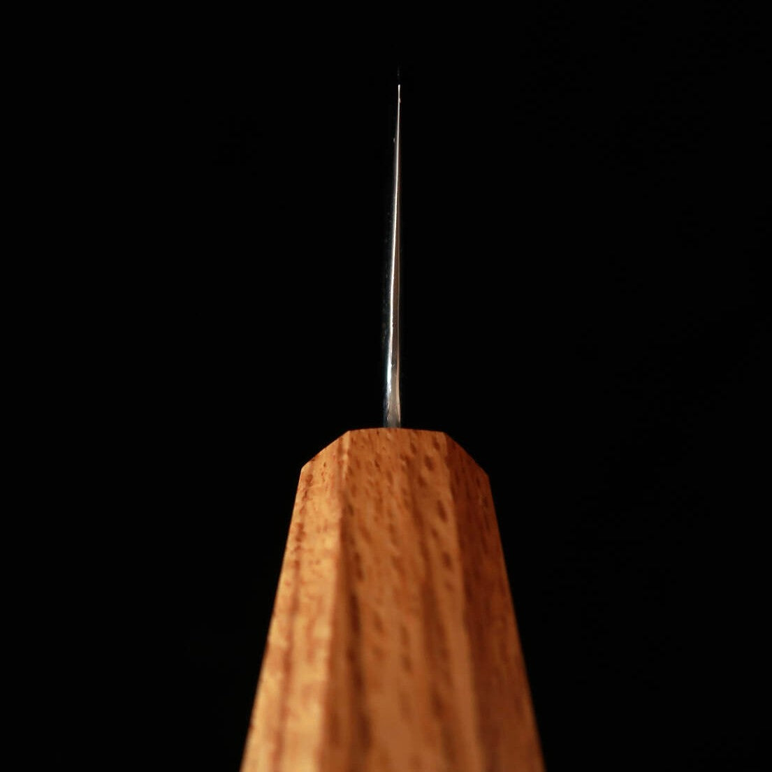 Couteau Santoku (multi-usages) Miura, acier AUS10A, Damas finition "corde" (Nawame) "Transparent", manche octogonal en chêne (Kashi), (165mm)