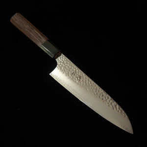 HATSUKOKORO Hatsukokoro Hayabusa, santoku VG10, martelé, manche octogonal en wengé (170 mm)