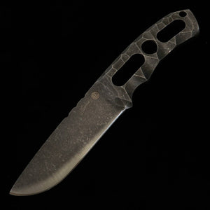 Asurah Knives Faca Bushcraft Robustez DC53 Acabamento Sandblast (100mm)