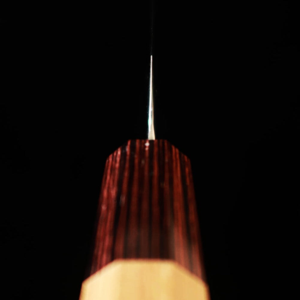 Couteau utilitaire (Petty) Miura, acier Gin-Gami #3, Damas finition "corde" (Nawame), manche octogonal en bois de Keyaki (Zelkova), (135mm)