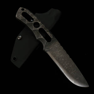 Asurah Knives Faca Bushcraft Robustez DC53 Acabamento Sandblast (100mm)