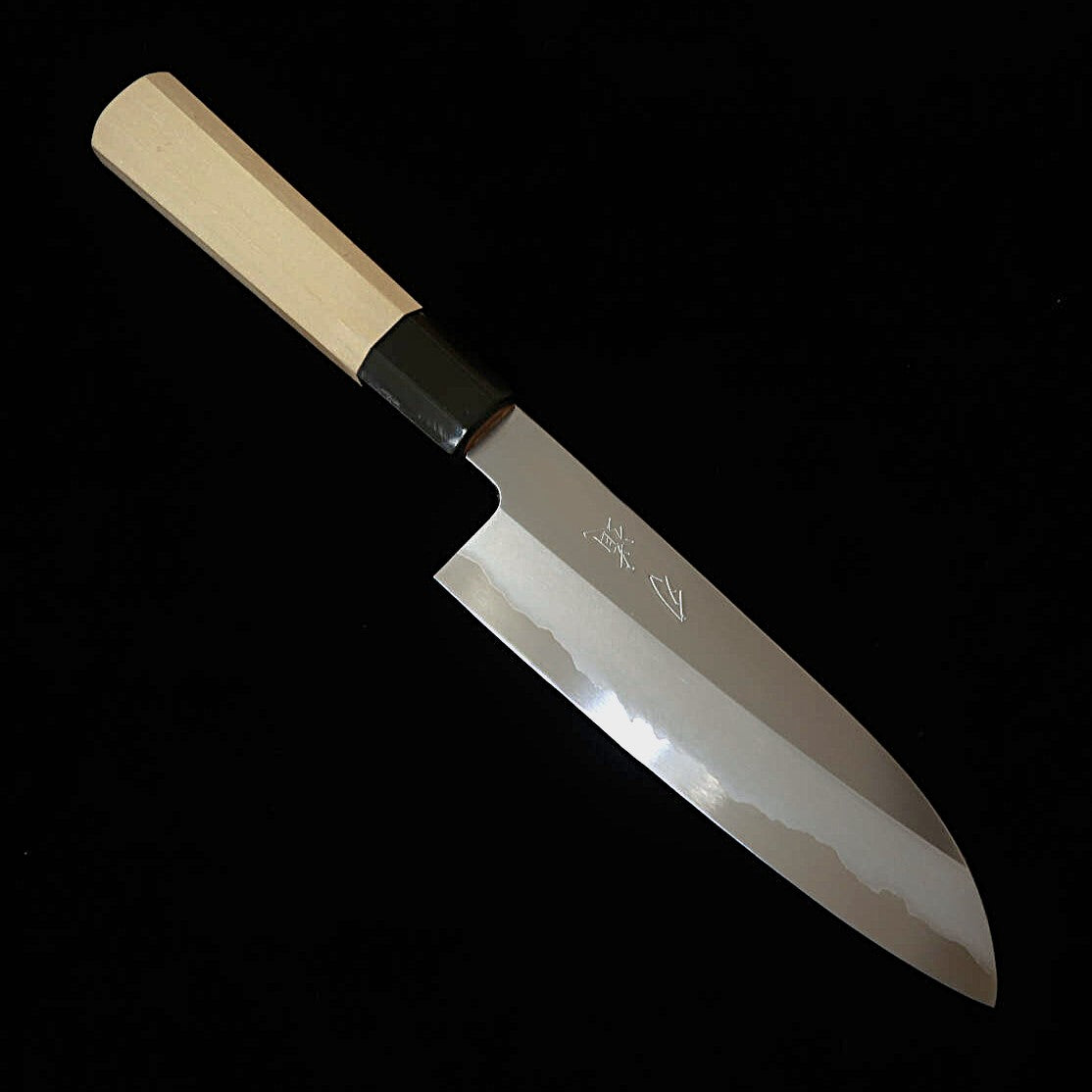 刃道HADO 純白 白紙一号 ステン割込 三徳 水牛八角柄 （180mm）