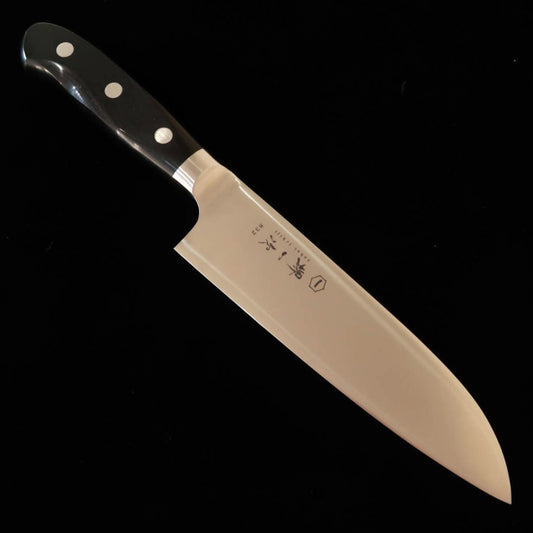 Sakai Ichiji Santoku Knife, Stainless Steel with Plywood Handle, #17100 (180mm)
