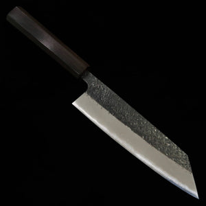 TOSA MUNEISHI, Bunka, Blue Steel No. 2, Hammered and Kurouchi Finish with Ebony Octagonal Handle (165mm)
