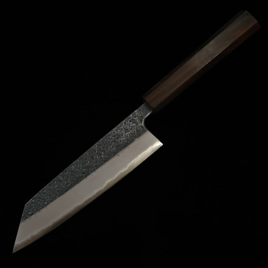 土佐宗石TOSAMUNEISHI 文化 青紙二号  鎚目 黒打ち 黒檀八角柄 （165mm）