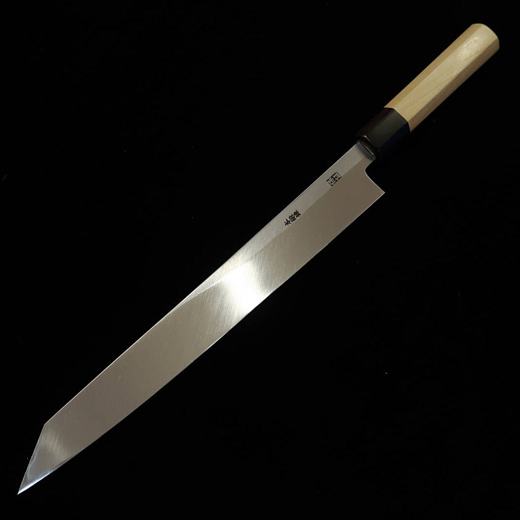 三浦 MIURA 切付柳刃 青霞 青紙二号 朴八角水牛柄 （270/300mm）