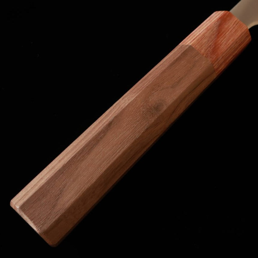 Gyuto MIURA Aogami Super, acabado pulido, mango octagonal de madera de castaña (180mm)