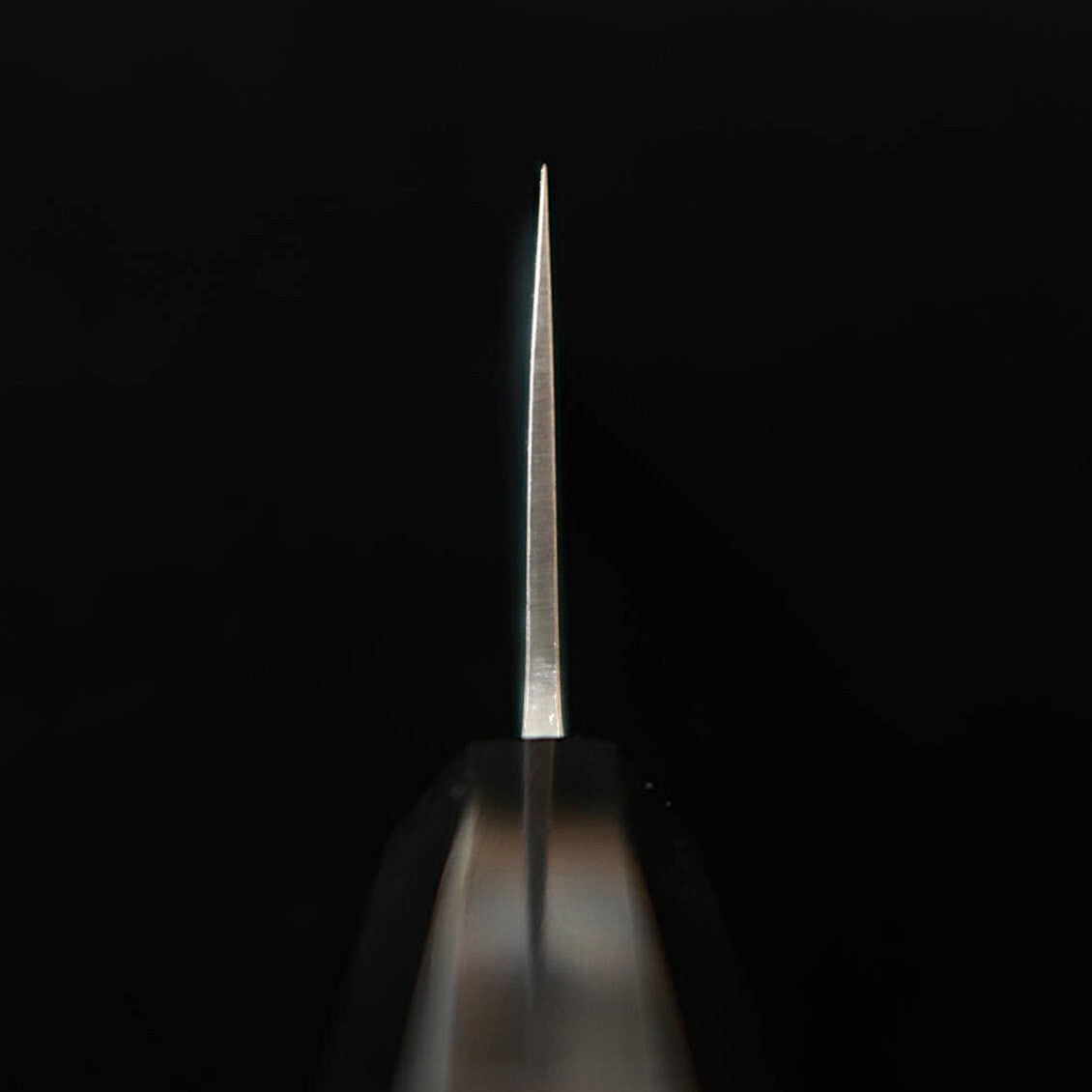 Miura MIURA Santoku aço branco (Shirogami), damasco, cabo octogonal em ébano (165 mm)