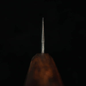 TOSAMUNEISHI Santoku Aogami nº 2 martillado acabado negro mango octogonal de ébano (165 mm)