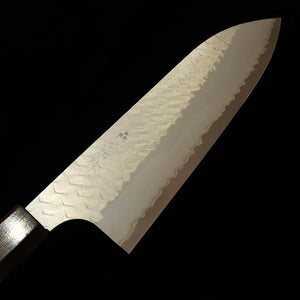 二唐刃物鍛造所 NIGARA SG2 磨き槌目 三徳 黒檀八角柄 (180mm)