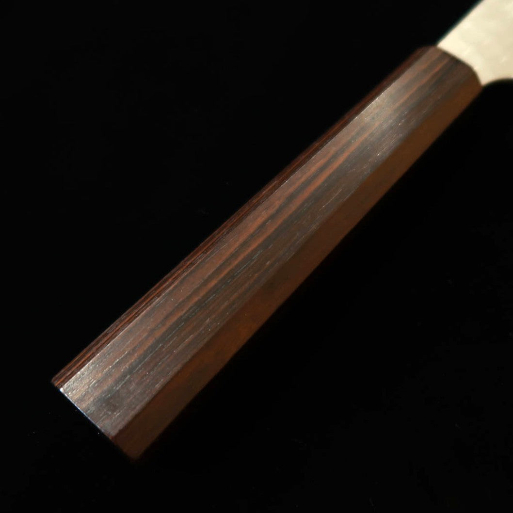 二唐刃物鍛造所 NIGARA SG2 磨き槌目 三徳 黒檀八角柄 (180mm)