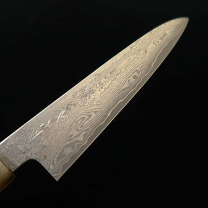 Sakai Kikumori SAKAI KIKUMORI série Seiun petty VG10 cabo de ébano com búfalo branco (150 mm)