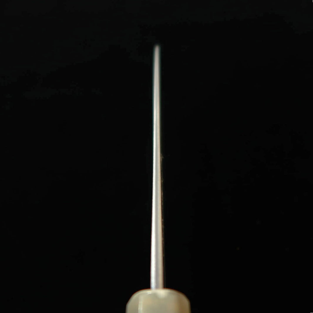 SAKAI KIKUMORI Seiun Series Petty, VG10, Damascus Finish with Ebony & White Buffalo Horn Handle (150mm)