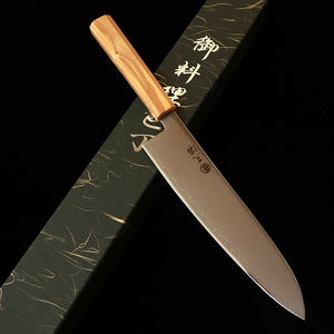 Miura VG10 Damascus Chef Knife, Olive Wood Handle (210mm)