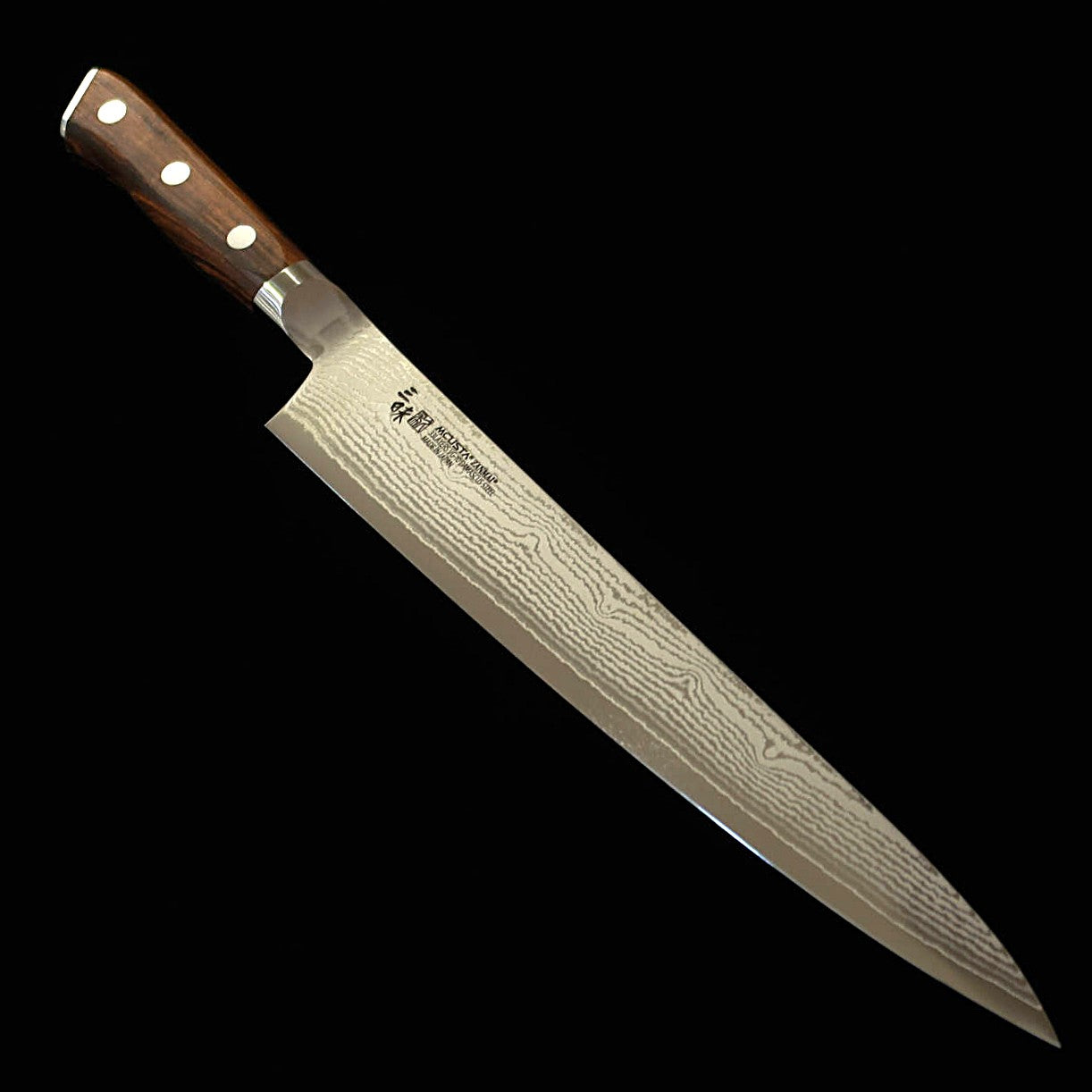 【新定番】三昧MCUSTA ZANMAI クラシック3ダマスカス 筋引 アイアンウッド　(240/270mm)