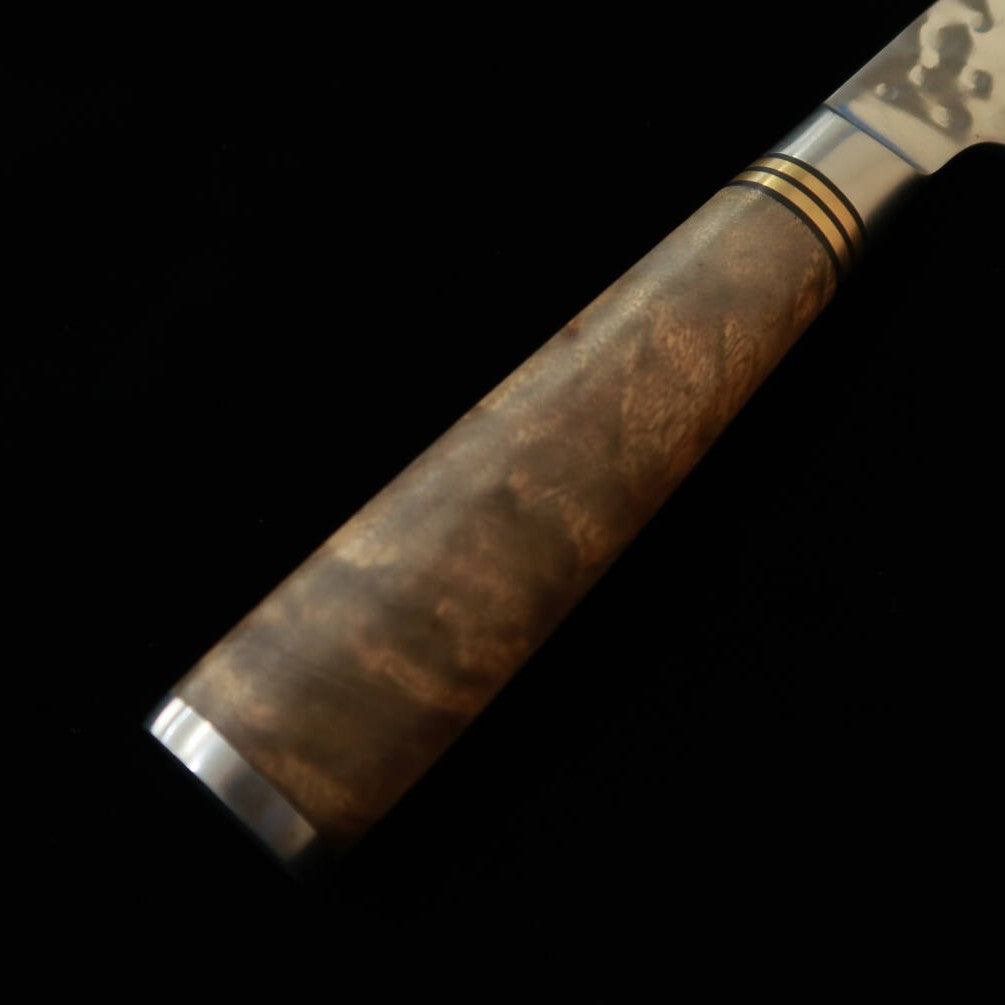 TAKESHI SAJI Petty SG2 tsuchime cabo de burl de marfim (karin) (130 mm)