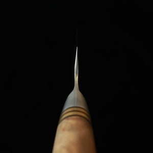 TAKESHI SAJI Petty SG2 tsuchime cabo de burl de marfim (karin) (130 mm)