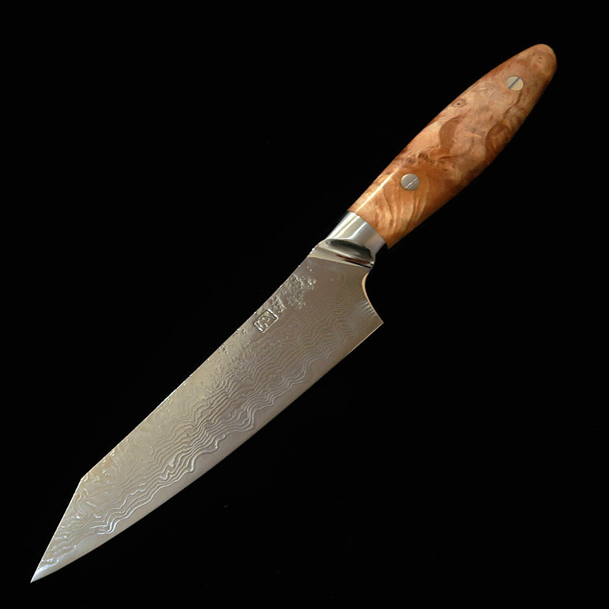 猿九 ENKYU 切付ペティ 蜩シリーズ SG2 ダマスカス 花梨瘤ハンドル (135mm)