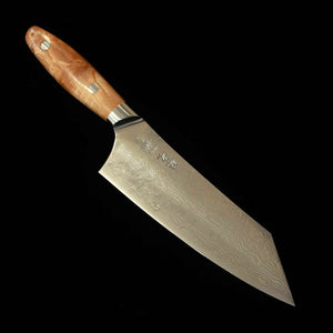Enkyu ENKYU Bunka série Higurashi SG2 Damasco, cabo de raiz de burl de marfim (180 mm)