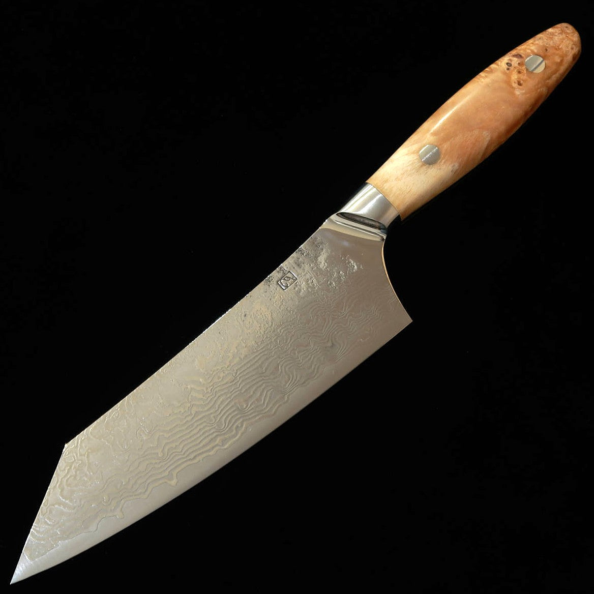 Enkyu ENKYU Bunka série Higurashi SG2 Damasco, cabo de raiz de burl de marfim (180 mm)