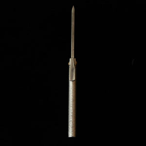 Couteau Higo forgé par Tomita, grande lame type sabre, acier doux forgé, finition lime, avec boîte en paulownia et pochette de rangement (90 mm)