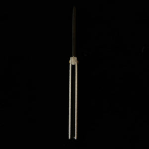 Couteau Higo forgé par Tomita, grande lame type sabre, acier doux forgé, finition lime, avec boîte en paulownia et pochette de rangement (90 mm)