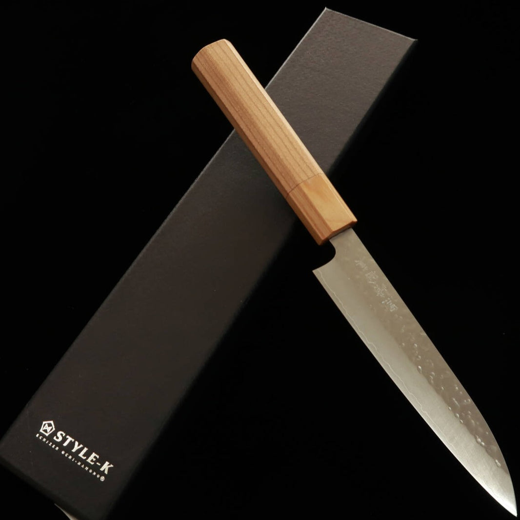 STYLE-K Kurosaki Makoto’s Petty SG2 Hammered Cherry Octagonal Handle (135mm)