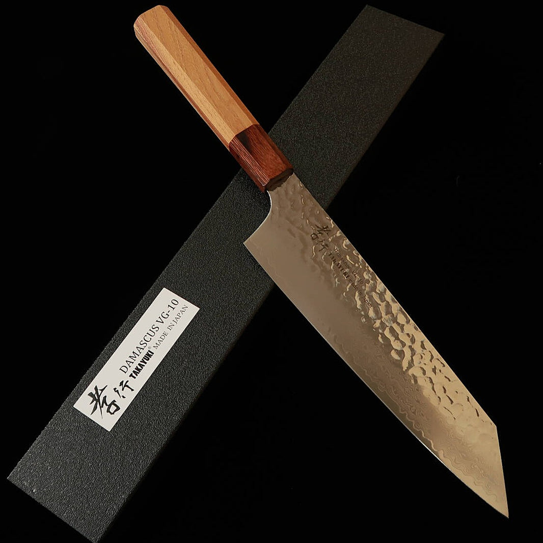 Sakai Takayuki gyuto type ken VG10, damas 33 couches, manche octogonal en zelkova (190 mm)