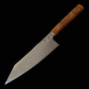 ENKYU Enkyu – Gyuto série Homura-un, SG2 damas, manche octogonal en loupe de bois de rose de Chine (210 mm)