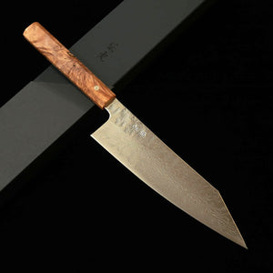 ENKYU Enkyu – Gyuto série Homura-un, SG2 damas, manche octogonal en loupe de bois de rose de Chine (210 mm)