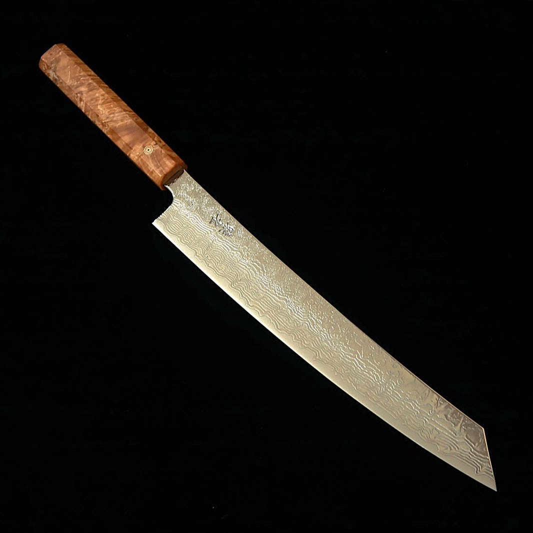 ENKYU sujihiki serie Homura-un SG2 damasco, mango de burl de karelia octogonal (270 mm)