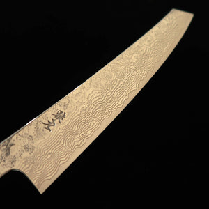 ENKYU Saruku Sujihiki Série Hon-un (chama e nuvem) SG2 Damasco cabo octogonal de raiz de marfim-vermelho (270 mm)