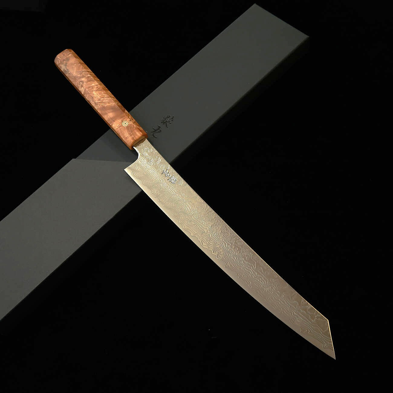 ENKYU Saruku Sujihiki Série Hon-un (chama e nuvem) SG2 Damasco cabo octogonal de raiz de marfim-vermelho (270 mm)