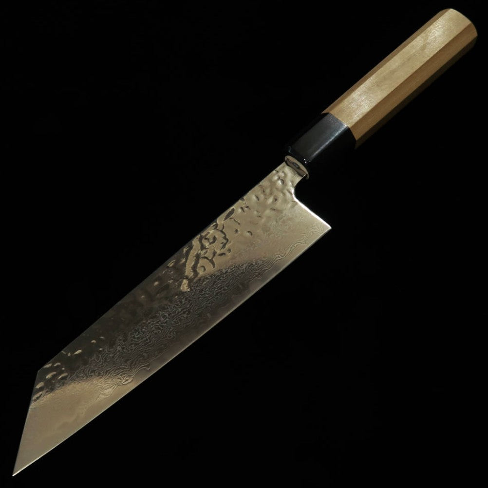 Miura MIURA Bunka AUS10 Miroir Martelé Damas Manche octogonal en magnolia (170 mm)