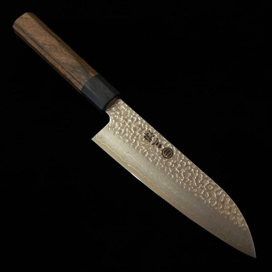 Miura VG-10 Santoku with Damascus finish and Plywood Handle (165mm)