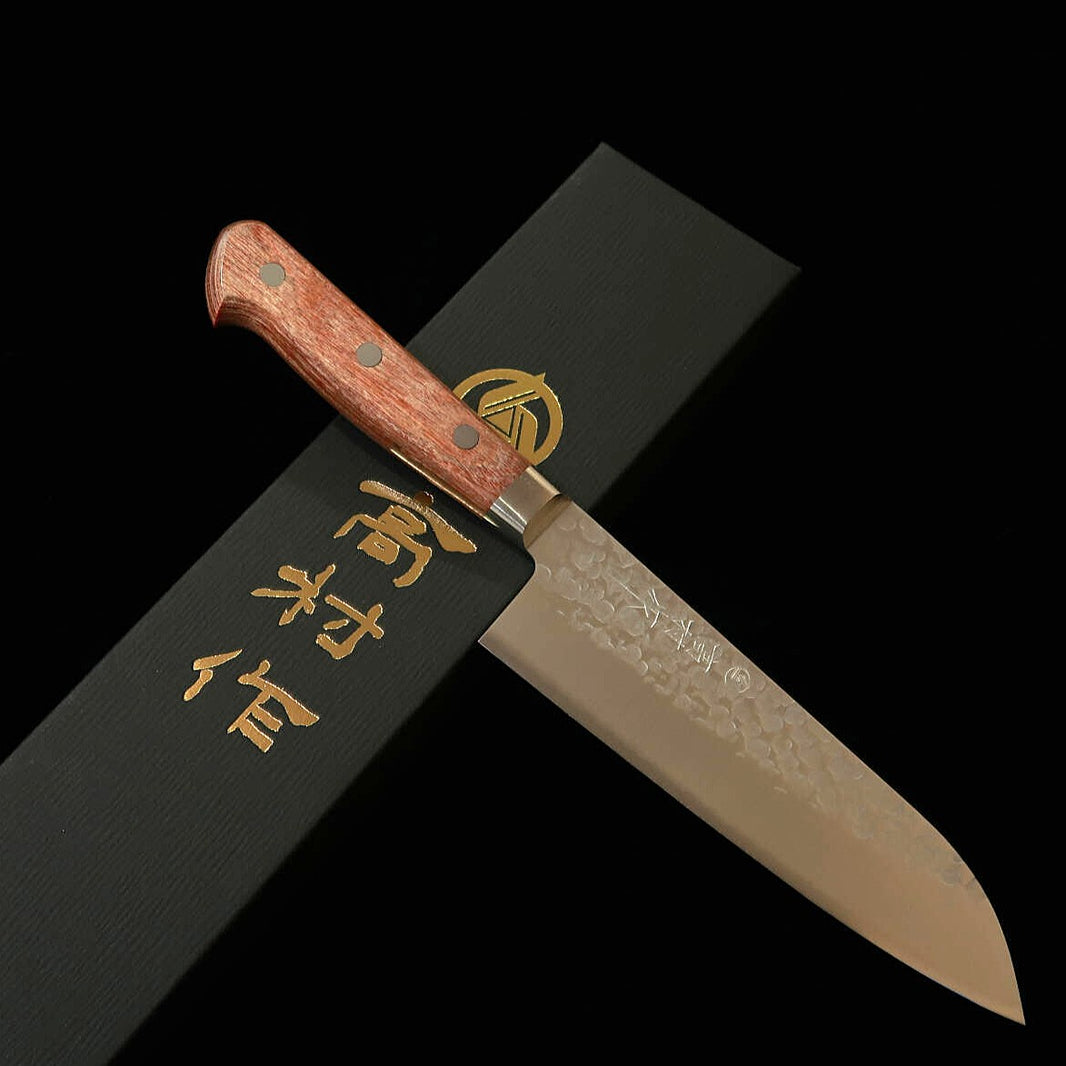 TAKAMURA HAMONO Santoku Chromax, mango marrón (170 mm)