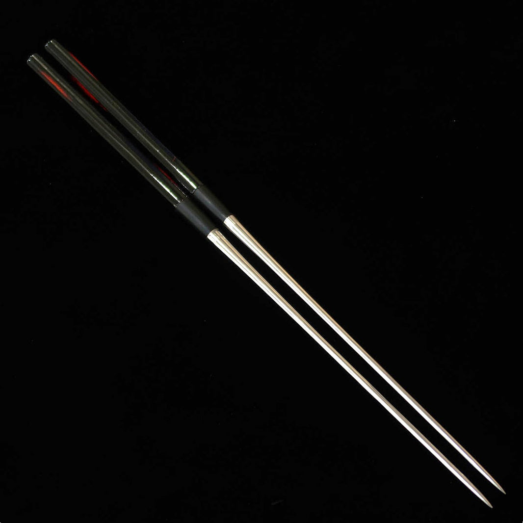Palillos de emplatado MORIBASHI acero inoxidable mango lacado Akebono (290/320 mm)