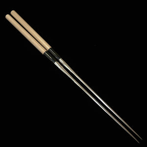 MORIBASHI Stainless Steel with White Wood Handle and Water Buffalo Horn Ferrule (290/320mm)