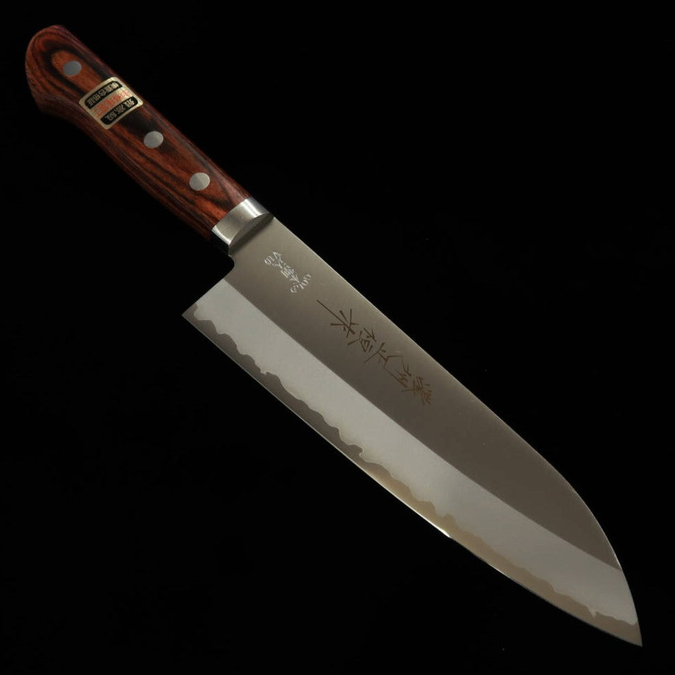 V.ROAD Santoku VG10 Manche en acajou (165 mm)