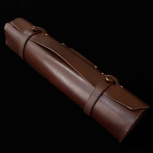 YOKU leatherworks Leather Knife Roll, Brown