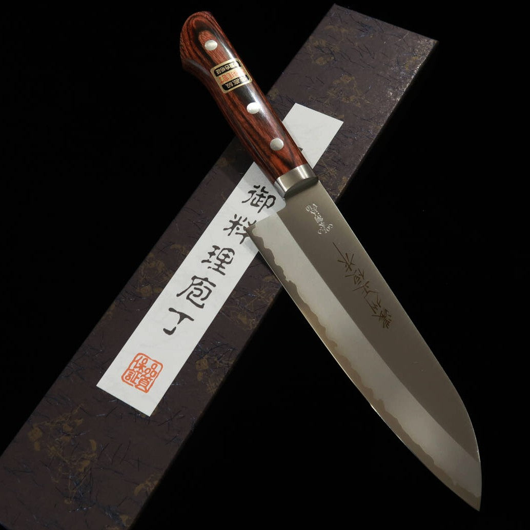 V.ROAD Santoku VG10 Manche en acajou (165 mm)