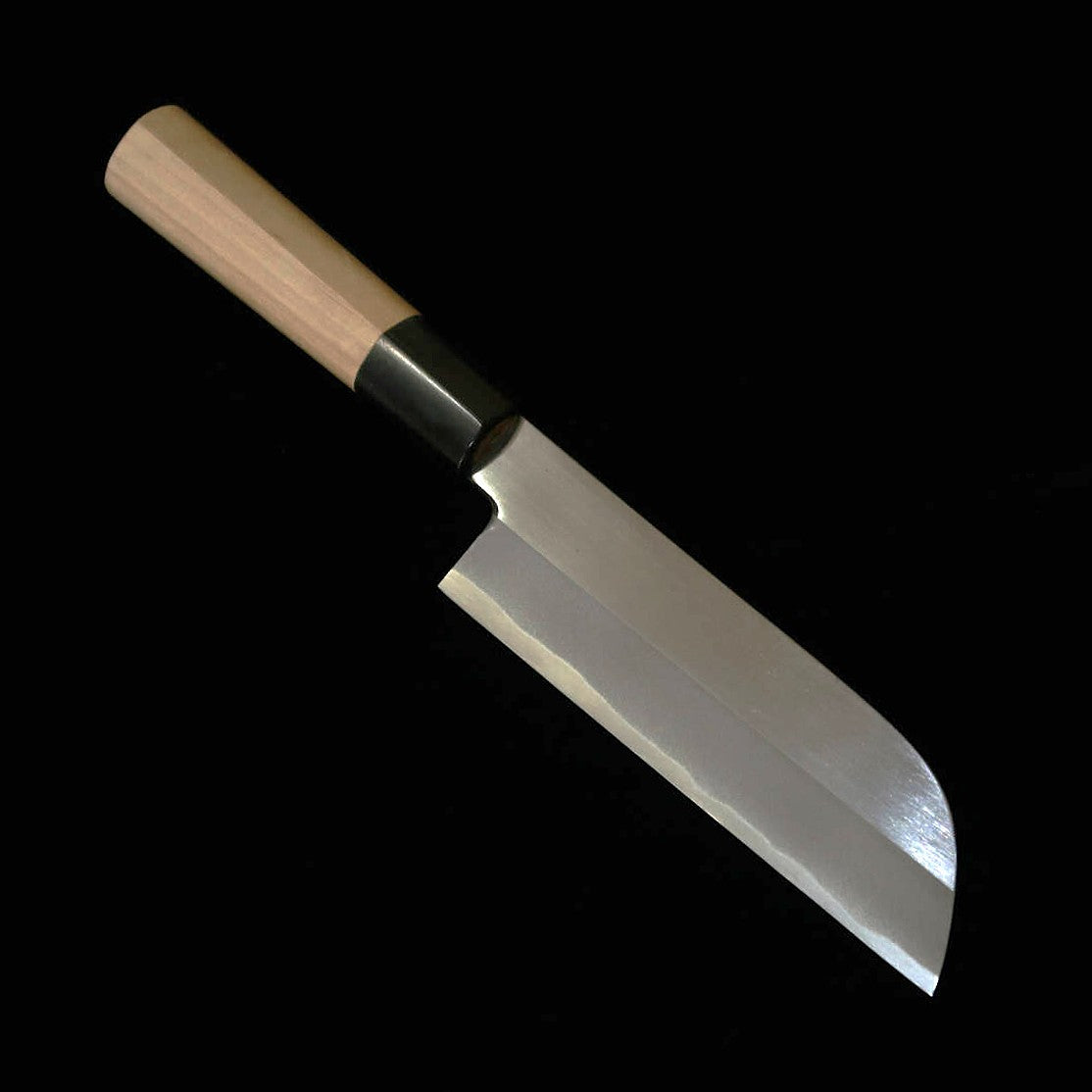 Miura MIURA Chanfrein, acier japonais, manche rond en magnolia et corne de buffle (105/130 mm)