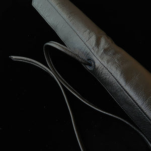YOKU leatherworks Rouleau à couteaux en cuir lavable, noir