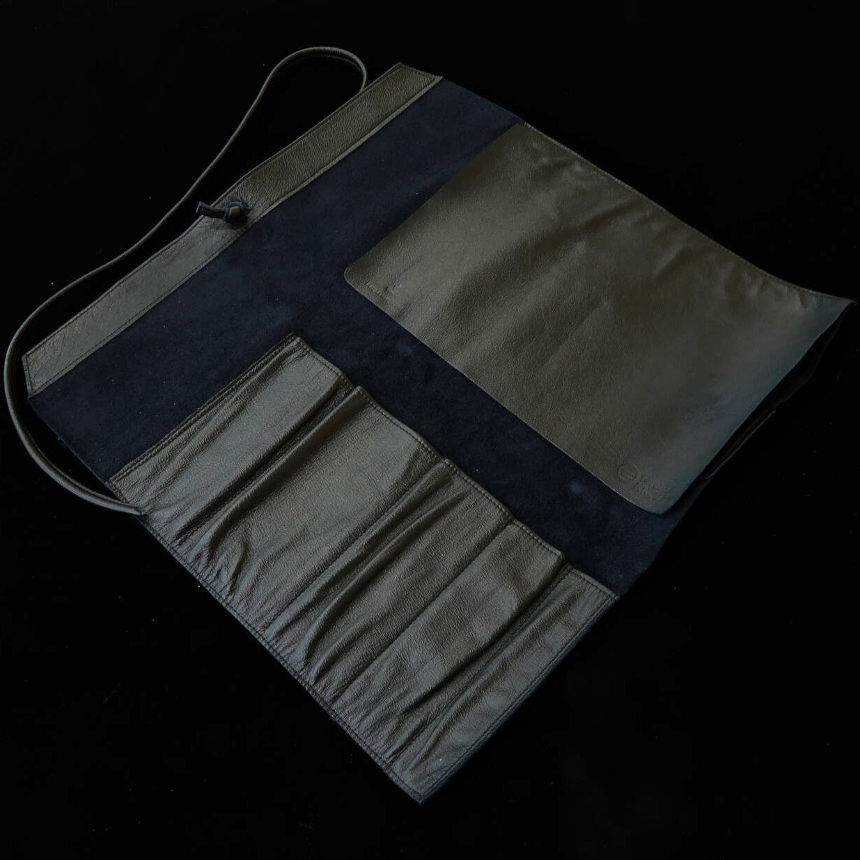 YOKU leatherworks　ウォッシャブルレザーナイフロール ブラック