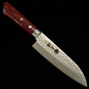 MIURA Small Santoku, VG-1, Hammered (140mm)
